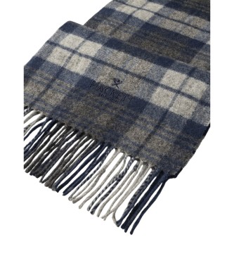 Hackett London Rutig halsduk Logo gr