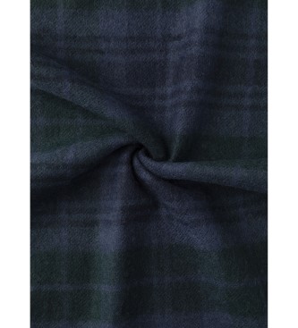 Hackett London Scarf Plaid Logo marinbl