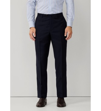 Hackett London Marinbl� kostymbyxor i ull
