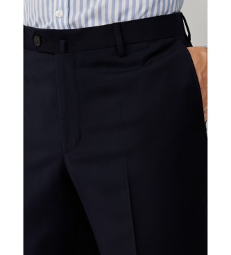Hackett London Marinbl� kostymbyxor i ull