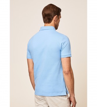 Hackett London Light blue cotton polo shirt