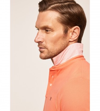 Hackett Orange cotton polo shirt