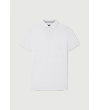 Hackett London Koszulka polo z bawełny pima biała
