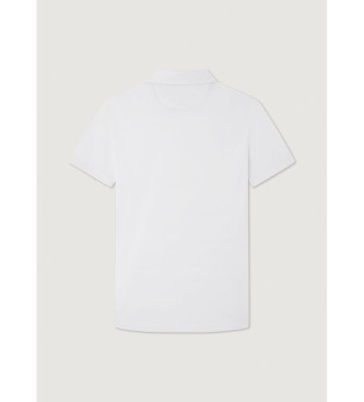 Hackett London Koszulka polo z bawełny pima biała