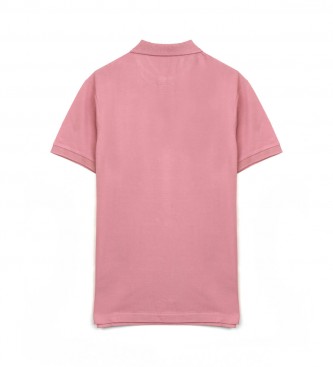 Hackett London Bawełniana koszulka polo Piqué w kolorze różowym