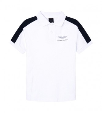 Hackett London Camisa plo AMR Painis brancos contrastantes