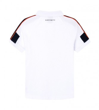 Hackett London Camisa plo AMR Painis brancos contrastantes