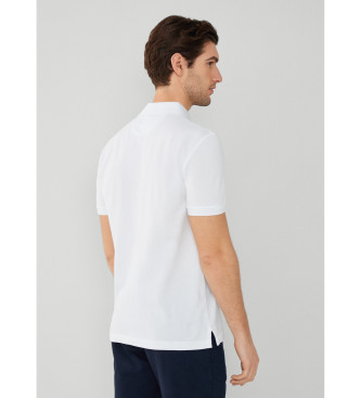 Hackett London Heritage H Logo weies Poloshirt