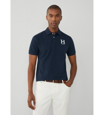 Hackett London Granatowa koszulka polo Heritage H Logo