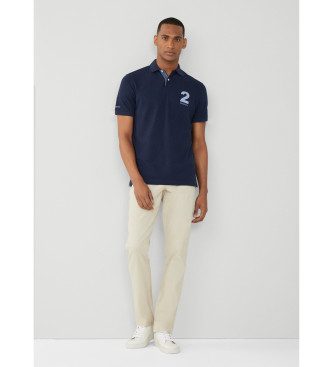 Hackett London Poloshirt Heritage Number navy