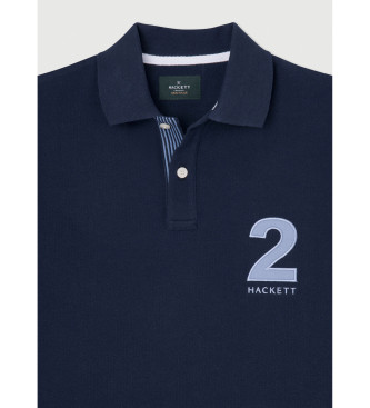 Hackett London Poloshirt Heritage Number navy