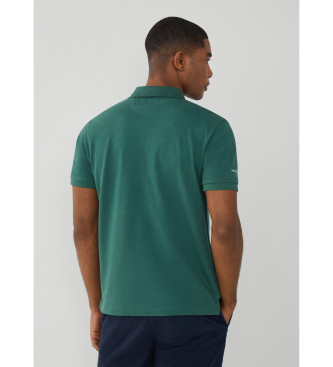 Hackett London Heritage Number green polo shirt 