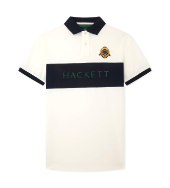 Hackett London Heritage Polo shirt white panel