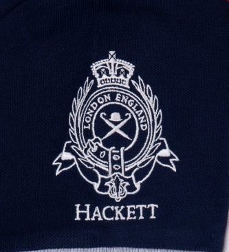 Hackett London Heritage-Poloshirt Panel rot, marineblau