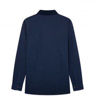 Hackett London Polo majica s polkrožnim vzorcem v mornariški barvi