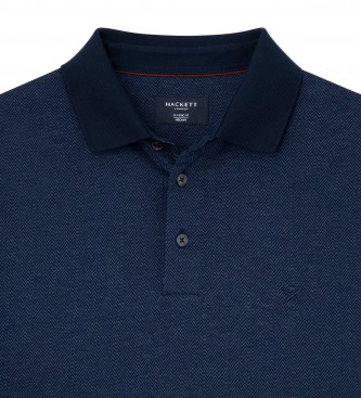 Hackett London Polo majica s polkrožnim vzorcem v mornariški barvi