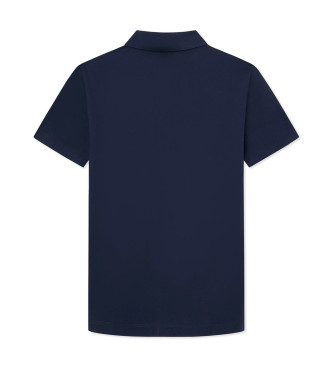 Hackett London Polo blu scuro con nastro Hs