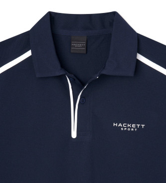 Hackett London Polo blu scuro con nastro Hs