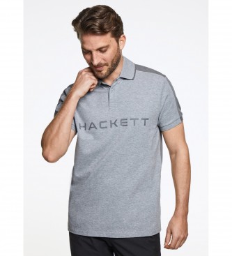 Hackett London Short Sleeve Polo Shirt Grey