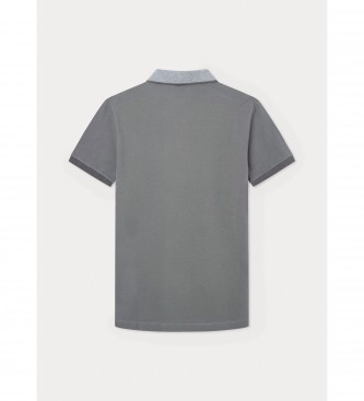 Hackett London Short Sleeve Polo Shirt Grey