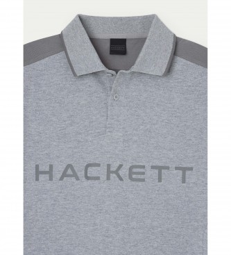 Hackett London Polo manica corta grigia