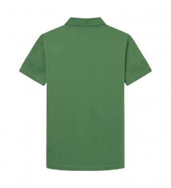 Hackett London Stretch Piqu Polo groen