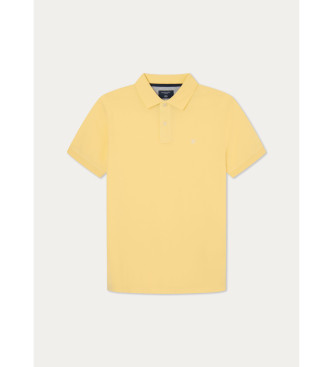 Hackett London Polo Slim Fit Logo jaune