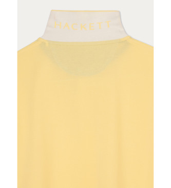 Hackett London Polo gialla slim fit con logo