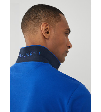Hackett London Polo Slim Fit Logo blau