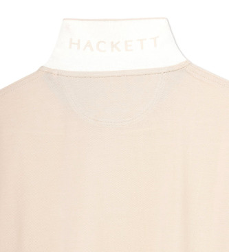 Hackett London Polo Slim Fit Logo beżowy