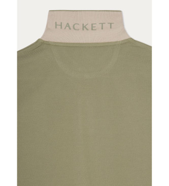 Hackett London Polo slim fit con logo verde
