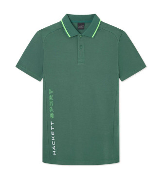 Hackett London Tech Polo zielony