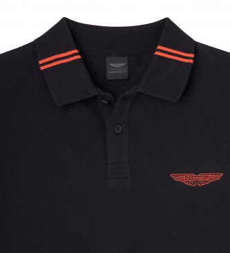 Hackett London Tipped polo shirt black