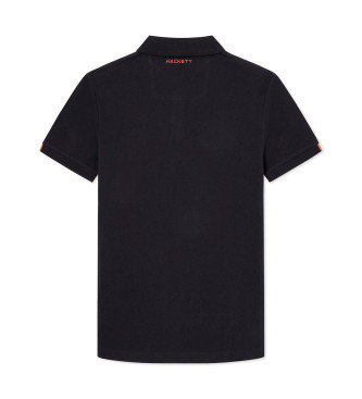 Hackett London Koszulka polo z napami czarna