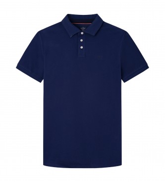 Hackett London Navy cotton polo shirt