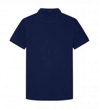 Hackett London Navy cotton polo shirt