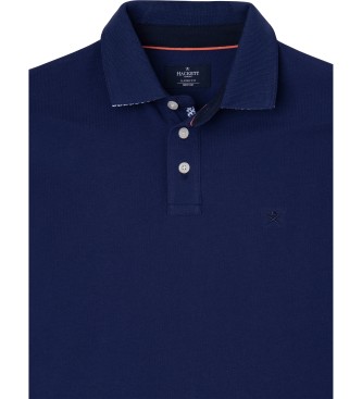 Hackett London Navy cotton polo shirt
