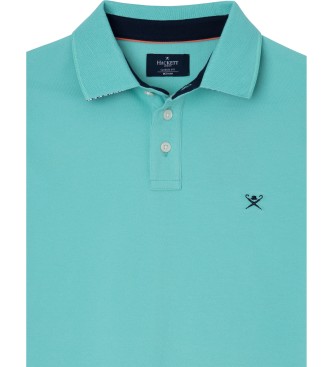 Hackett London Turquoise cotton polo shirt