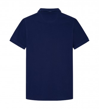 Hackett London Poloshirt aus Baumwolle, marineblau