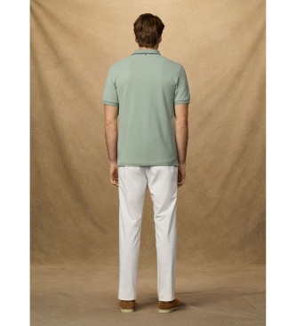 Hackett London Classic fit number polo shirt green