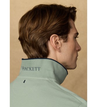 Hackett London Classic fit number polo shirt green