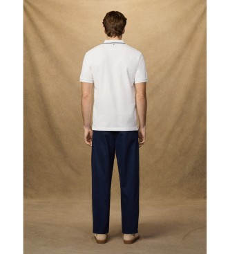 Hackett London Classic fit number polo shirt white