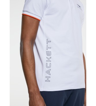 Hackett London Koszulka polo z kołnierzykiem Sport Stripe White