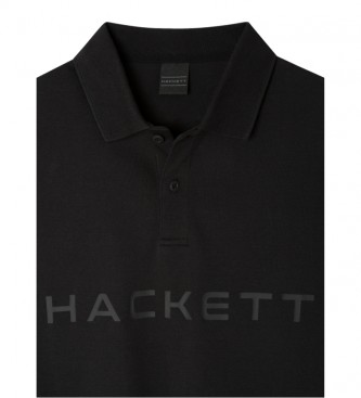 Hackett Maxi polo nera con logo