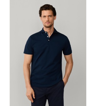 Hackett London P�lo Oxford de piqu� azul-marinho
