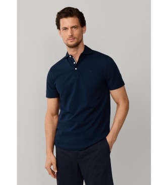 Hackett London P�lo Oxford de piqu� azul-marinho