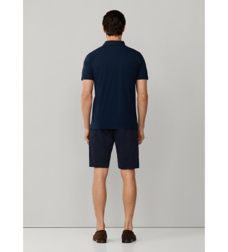 Hackett London P�lo Oxford de piqu� azul-marinho