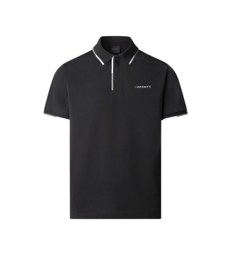 Hackett London Poloshirt med stolpelukning, sort