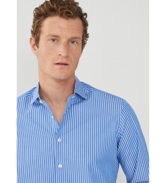 Hackett London Camisa de popelina azul