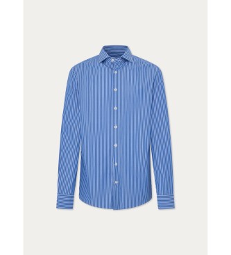 Hackett London Camisa de popelina azul